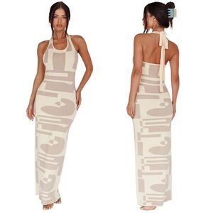 Selfie Leslie Desert Daze Halterneck Knit Dress